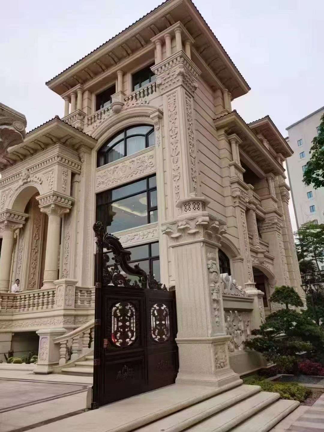 金华黄金麻别墅外墙异形定制