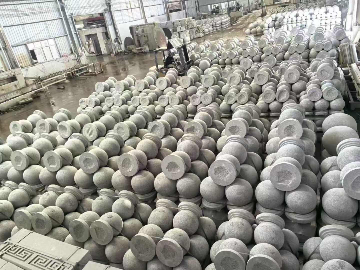 金华芝麻白圆球 石球 挡车球